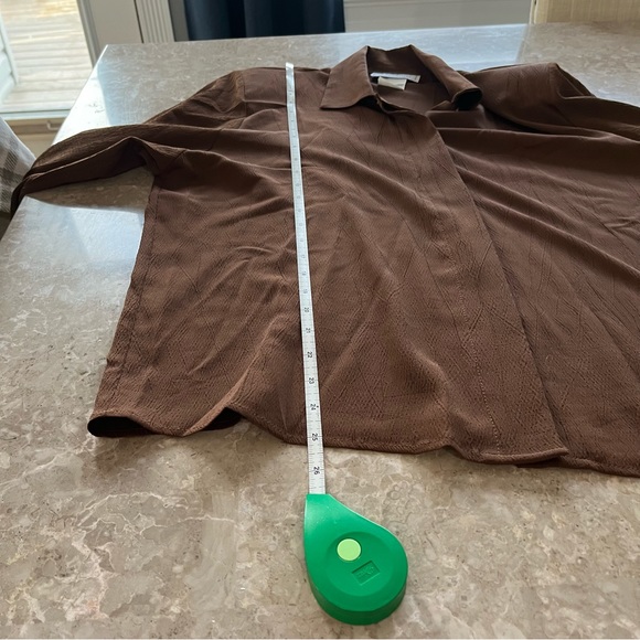 Diana Charles brown long sleeve hideaway buttons size 11 - Picture 7 of 8